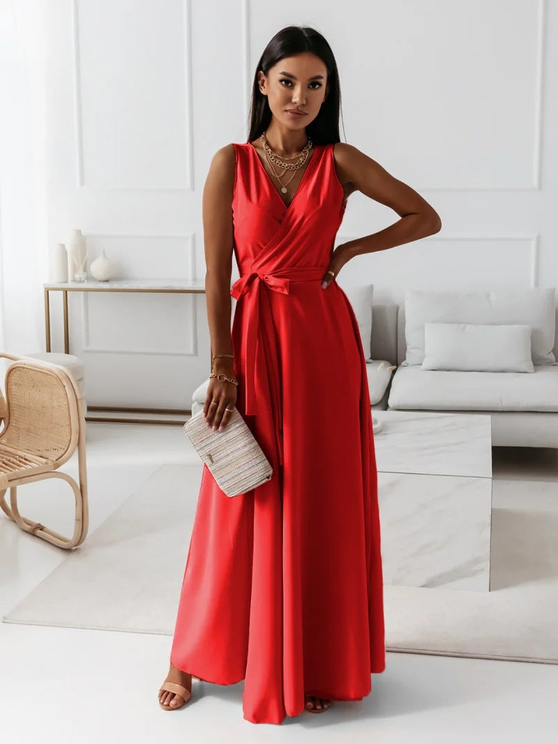 Women's Wedding Guest Elegant Wrap Dress | Maxi