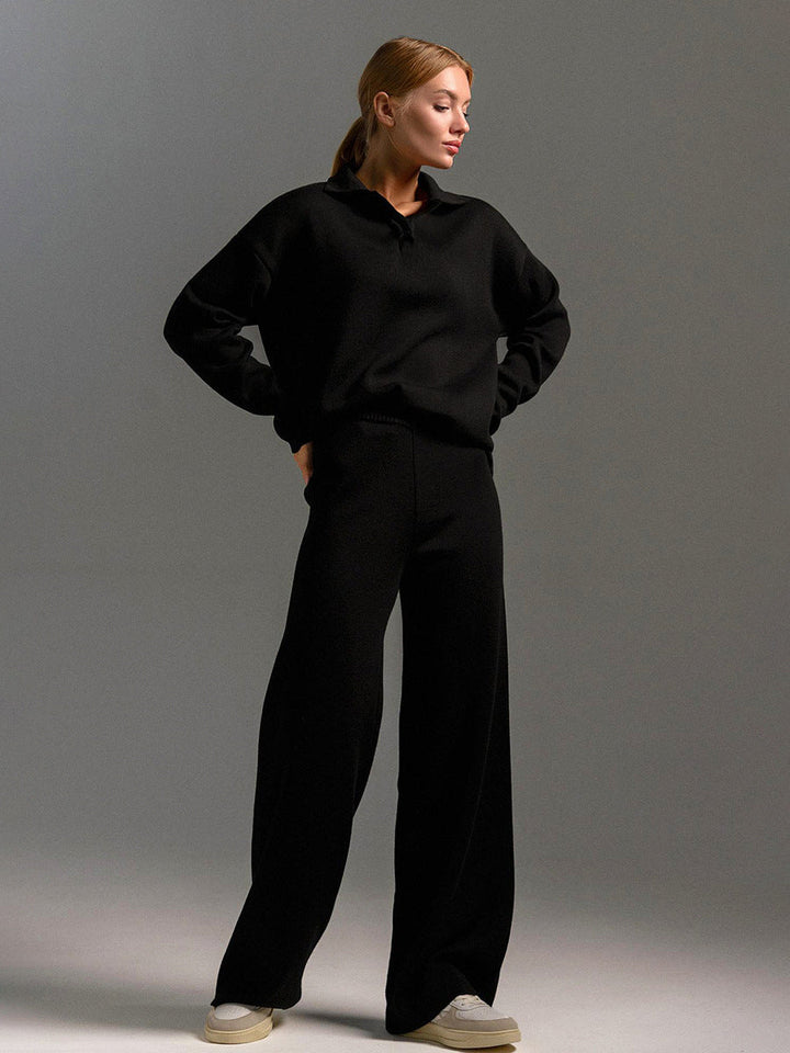 Women's Polo Jumper and Trousers Set | Two-Piece