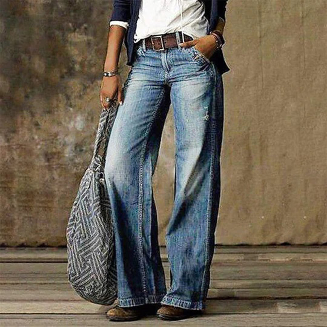 Women's Vintage Wide Leg Jeans | Casual