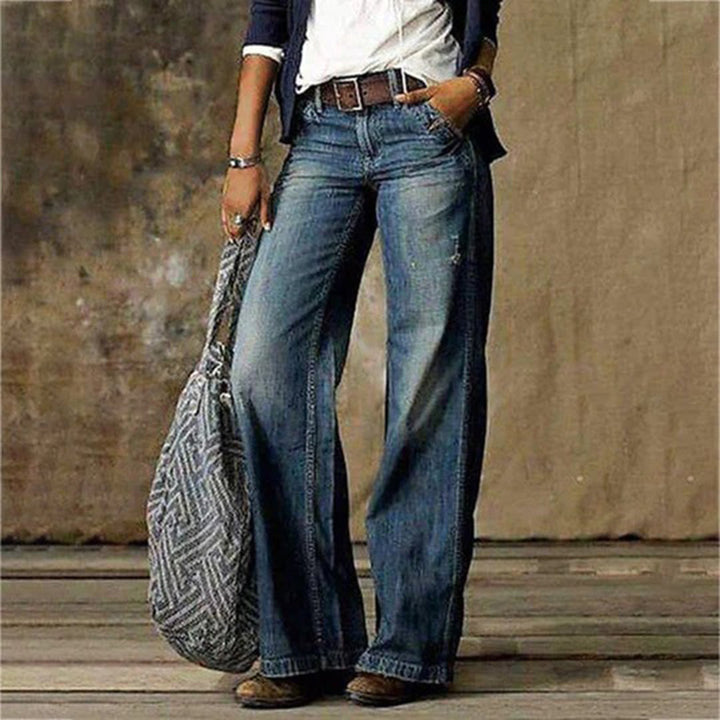 Women's Vintage Wide Leg Jeans | Casual