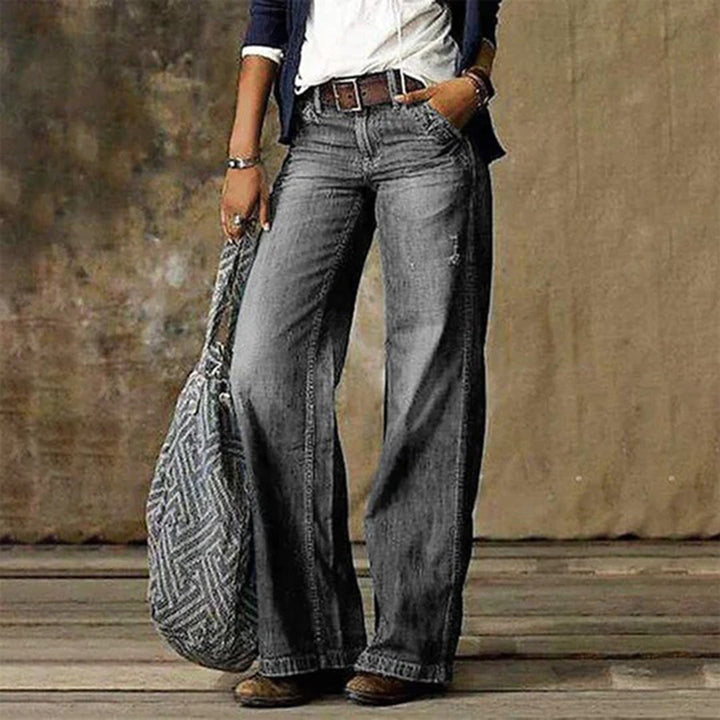 Women's Vintage Wide Leg Jeans | Casual
