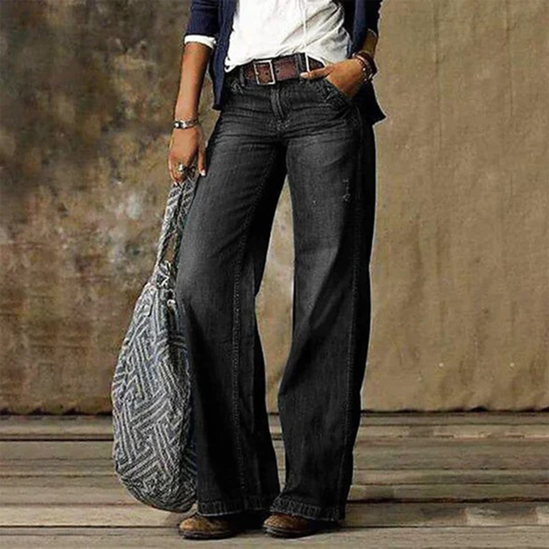 Women's Vintage Wide Leg Jeans | Casual