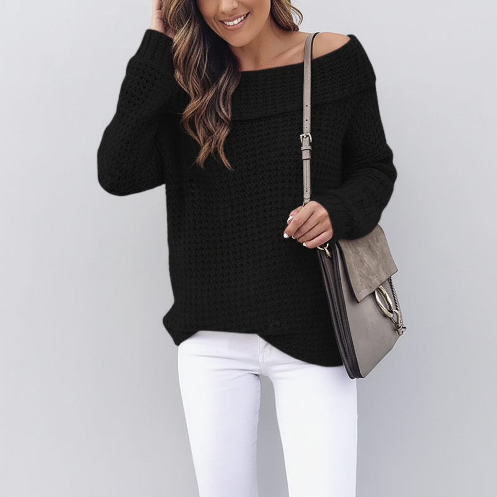 Women’s Off Shoulder Knit Jumper | Long Sleeve