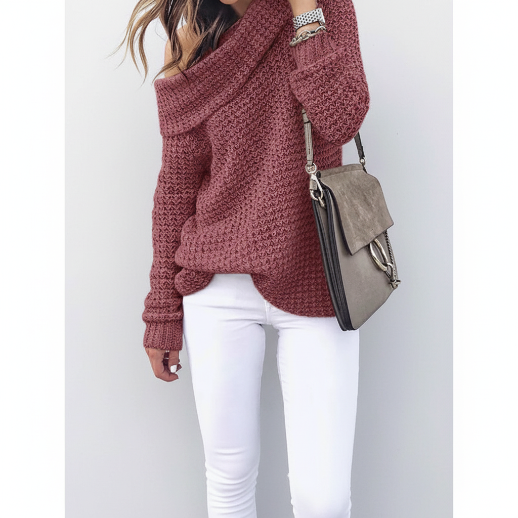 Women’s Off Shoulder Knit Jumper | Long Sleeve