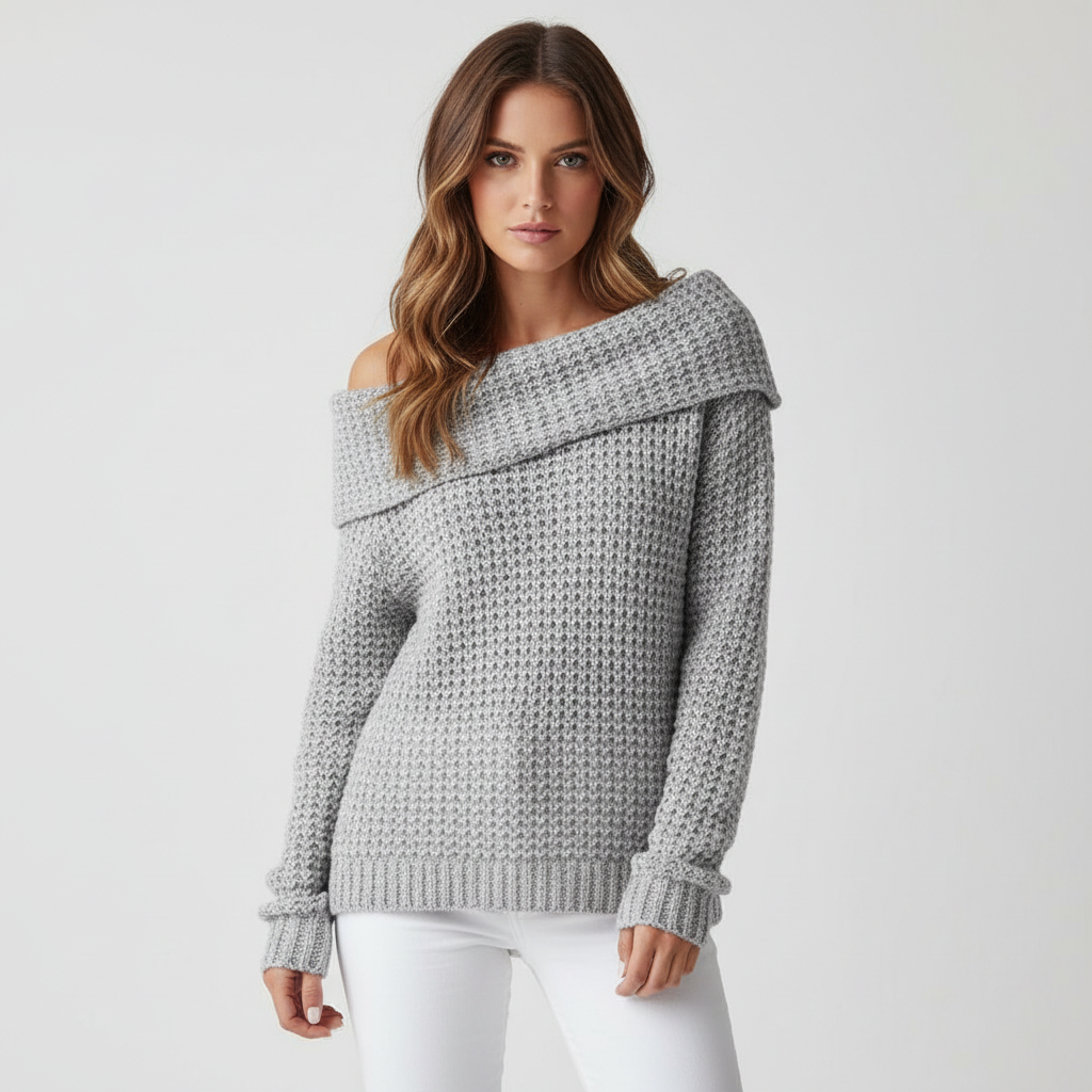 Women’s Off Shoulder Knit Jumper | Long Sleeve