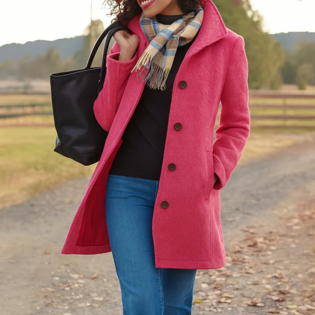 Women's Single-Breasted Coat | Pockets