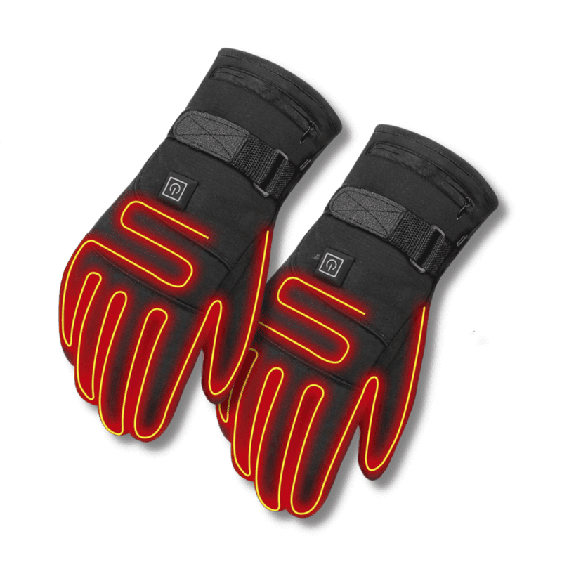 Men's Heated Electric Snow Black Gloves | Winter
