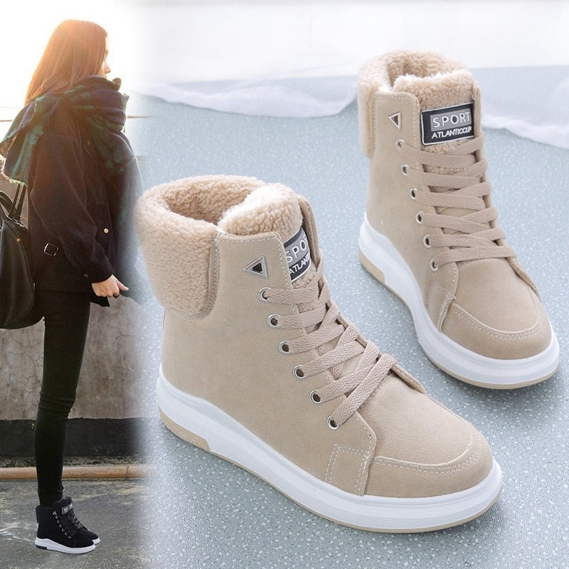 Women's Winter Snow Ankle Boots | Lace Up