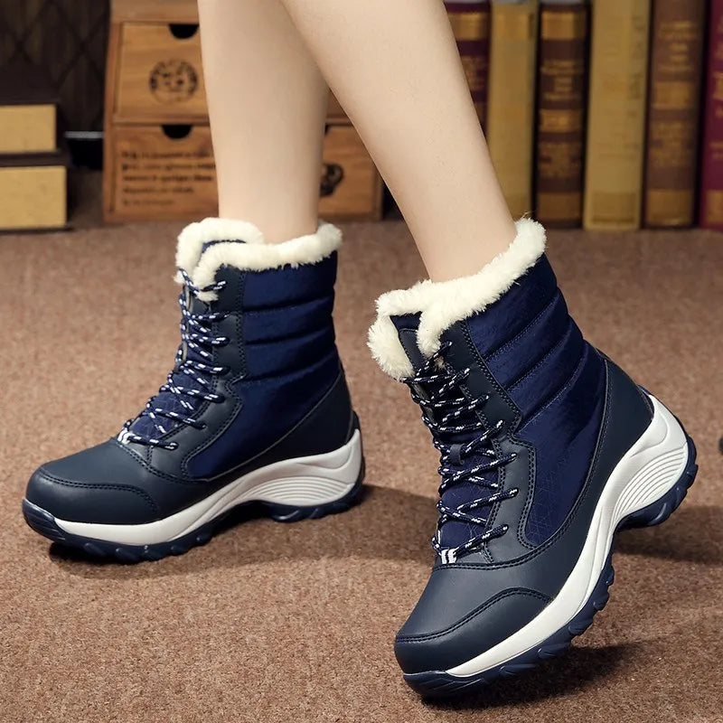 Women's Chunky Lace Up Snow Boots | Winter