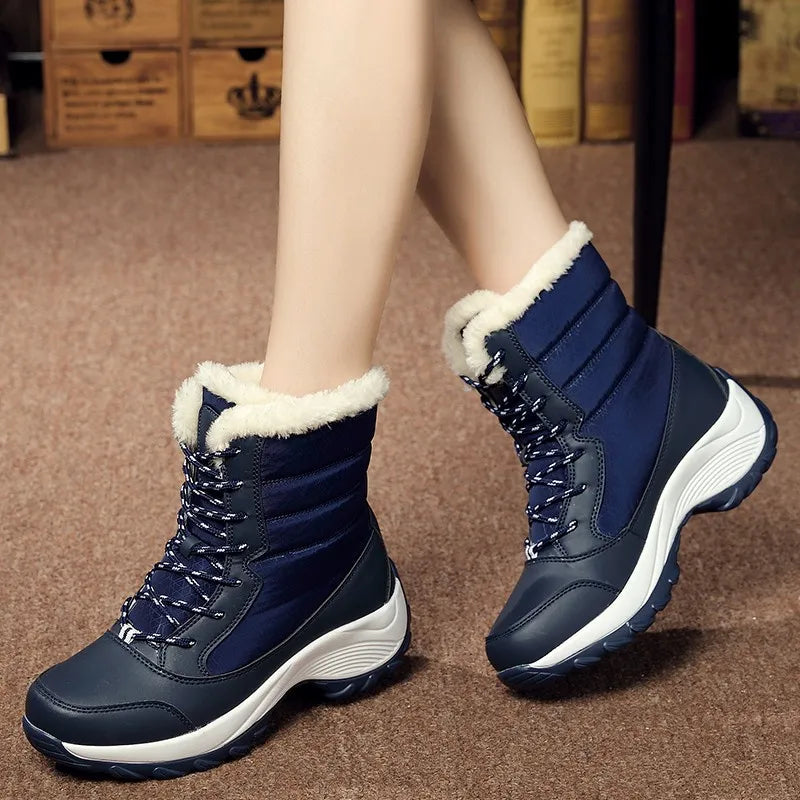 Women's Chunky Lace Up Snow Boots | Winter