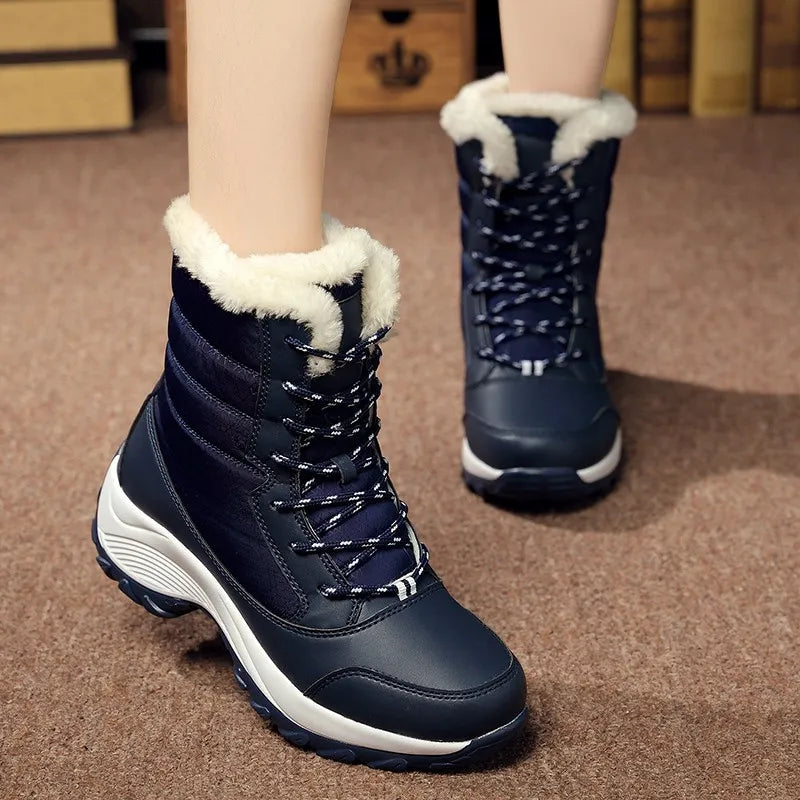 Women's Chunky Lace Up Snow Boots | Winter