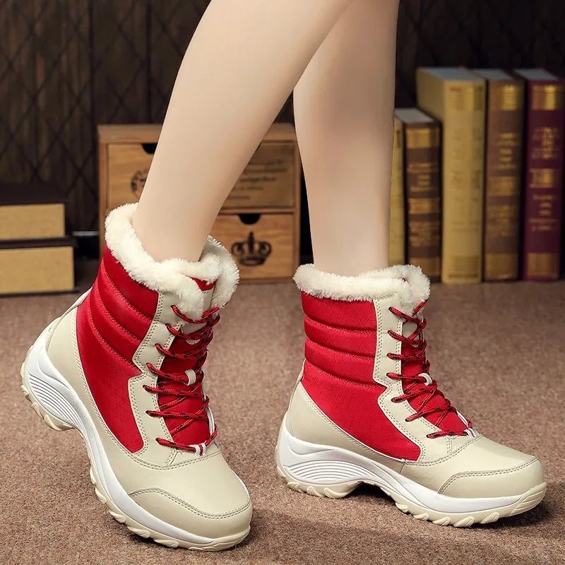 Women's Chunky Lace Up Snow Boots | Winter