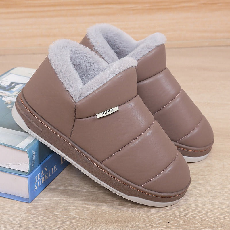 Women's Winter Slip On Ankle Slipper Boots | Snow