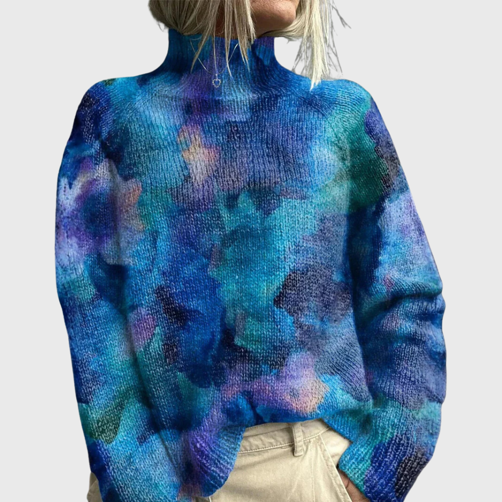 Women's Relaxed Printed Winter Jumper | Warm