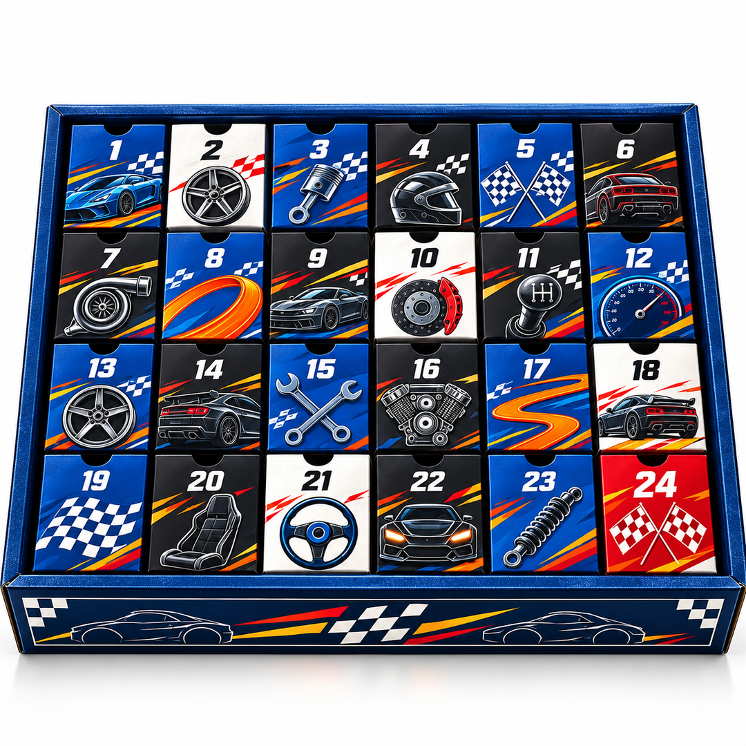 24 Days Racing Car And Accessories Advent Calendar | Christmas