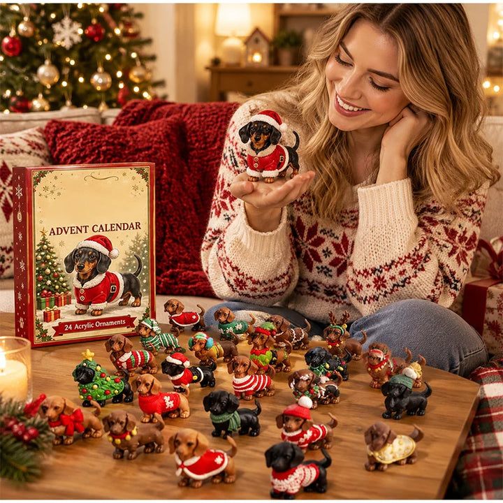 Christmas Dachshund Dog Advent Calendar | 24 Days