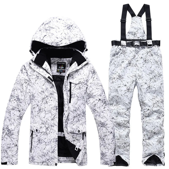 Men's Hooded Ski Jacket And Snow Pants Set | Winter