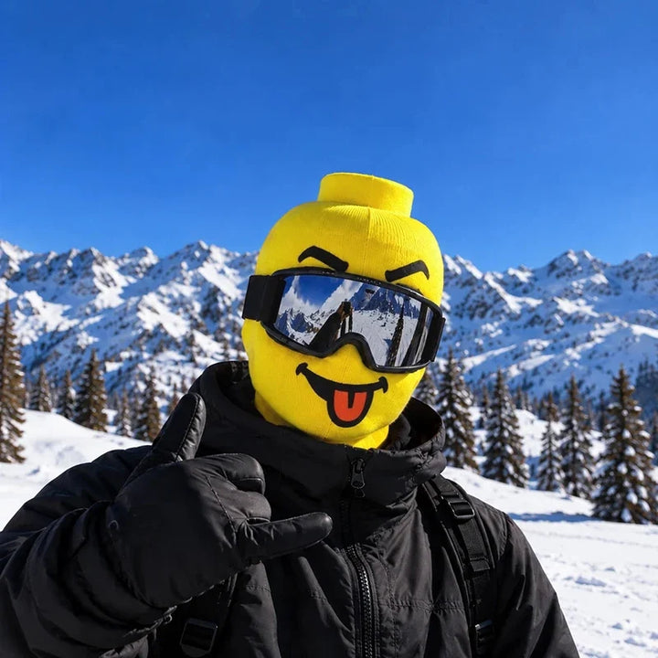 Unisex Balaclava Ski Mask With Funny Face Print | Winter