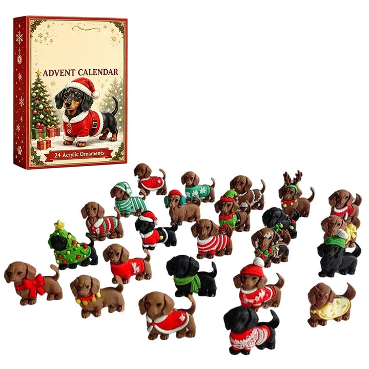 Christmas Dachshund Dog Advent Calendar | 24 Days