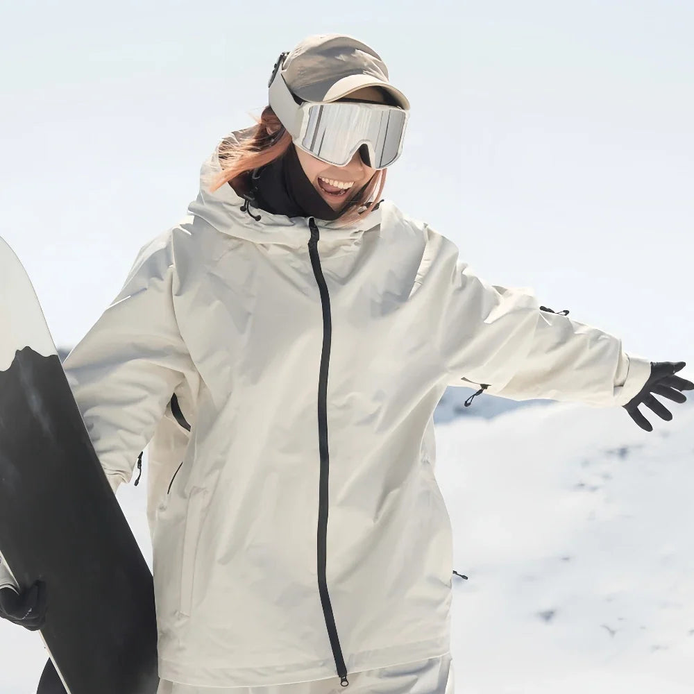 Unisex Loose Fit Winter Snowboard Jacket | Hooded