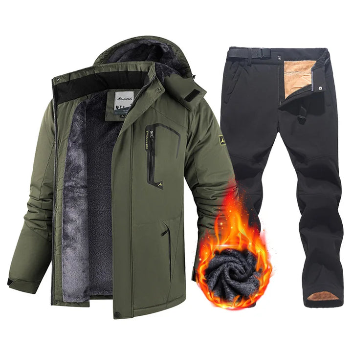 Men's Winter Hooded Snow Ski Suit Set | Thermal