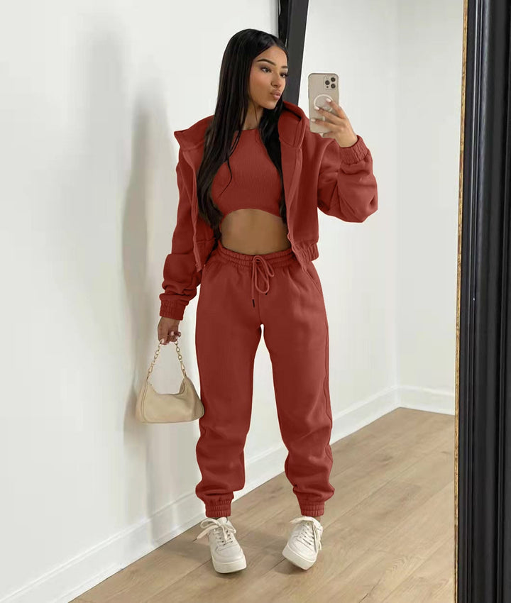 Women’s Three-Piece Tracksuit Set | Winter