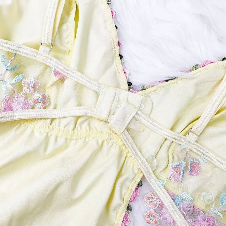 Women’s Lace Nightdress with Embroidered Mesh | Chemise
