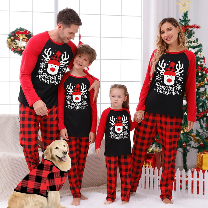 Family Winter Matching Printed Pajamas Set | Christmas
