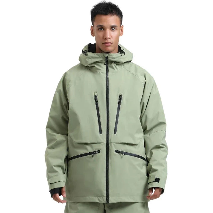 Unisex Hooded Zip Up Ski Jacket | Snowboard