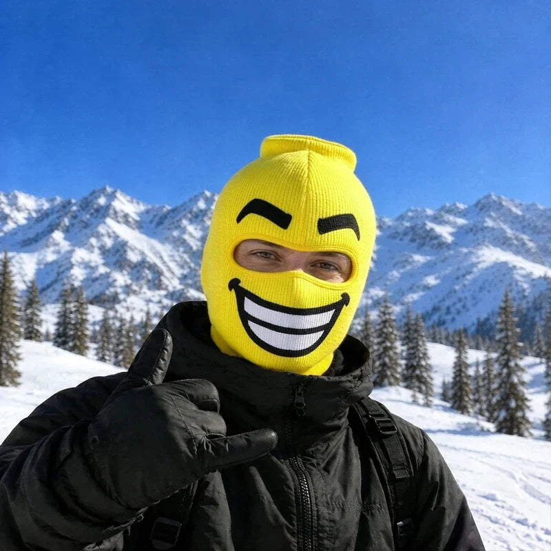 Unisex Balaclava Ski Mask With Funny Face Print | Winter