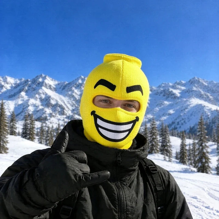 Unisex Balaclava Ski Mask With Funny Face Print | Winter