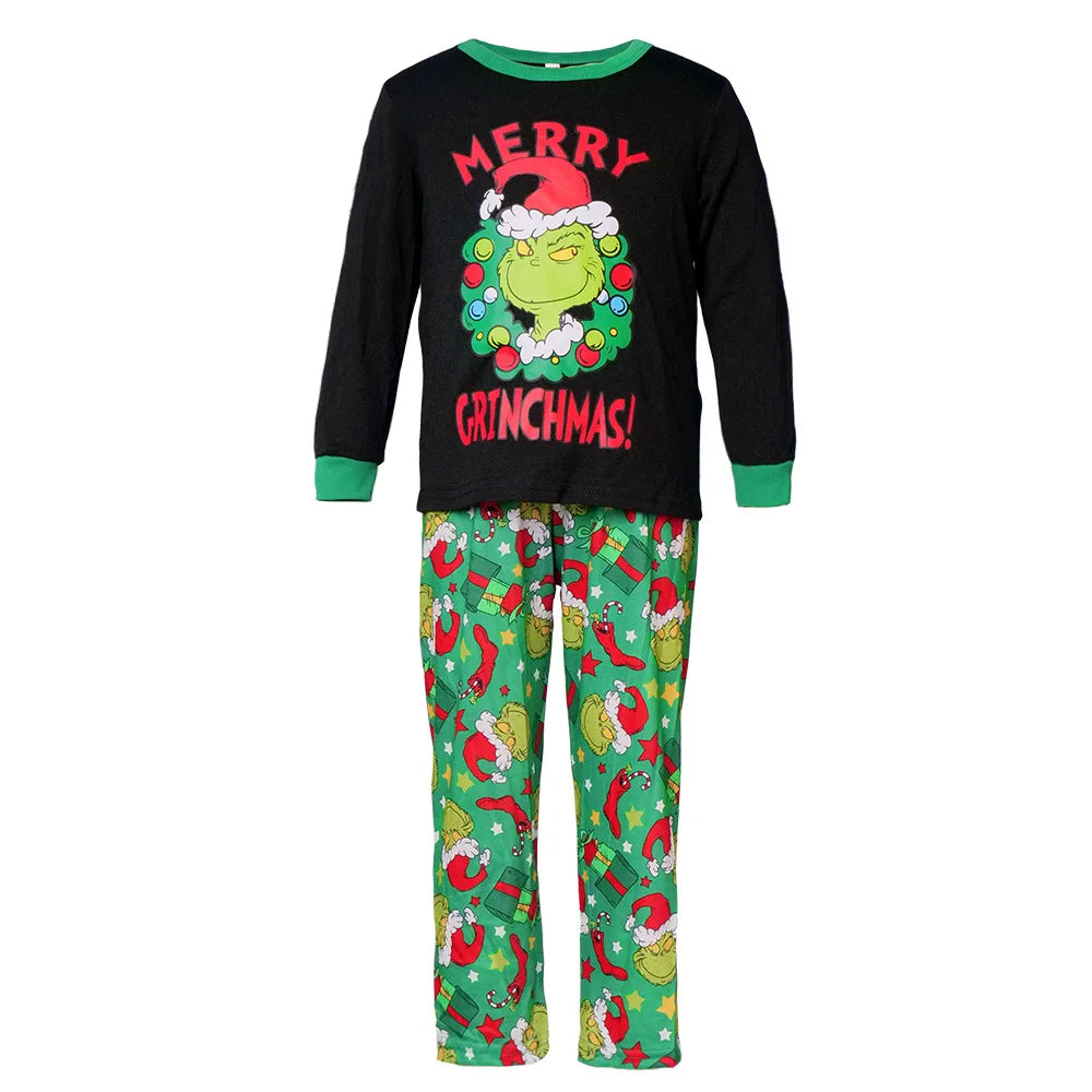 Matching Family Christmas Pyjama Set Top and Trousers | Black