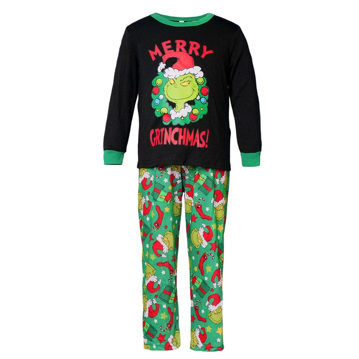 Matching Family Christmas Pyjama Set Top and Trousers | Black