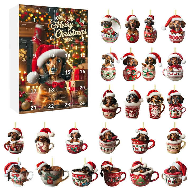 Dachshund Dog Advent Calendar 24 Days | Christmas