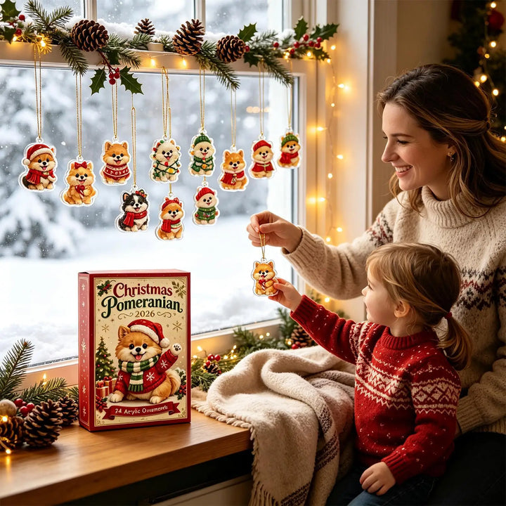 Dog Advent Calendar With Acrylic Ornaments | Christmas