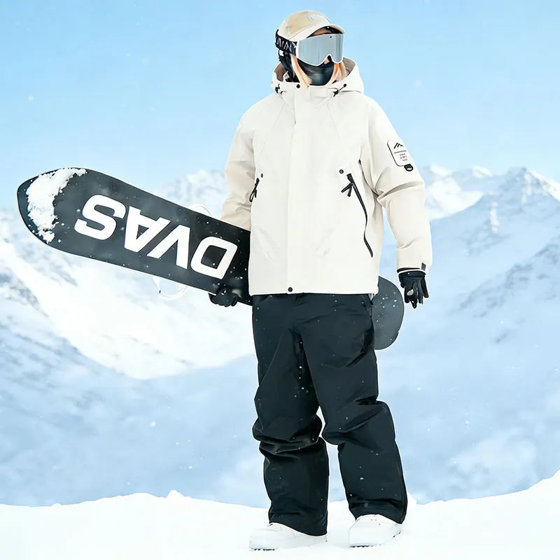 Unisex Ski Suit with Hooded Jacket and Loose Fit Pants | Snowboard