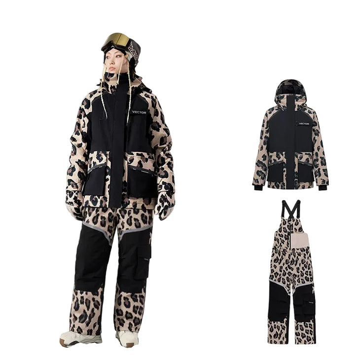 Unisex Winter Snowboarding Jacket and Ski Salopettes Set | Warm