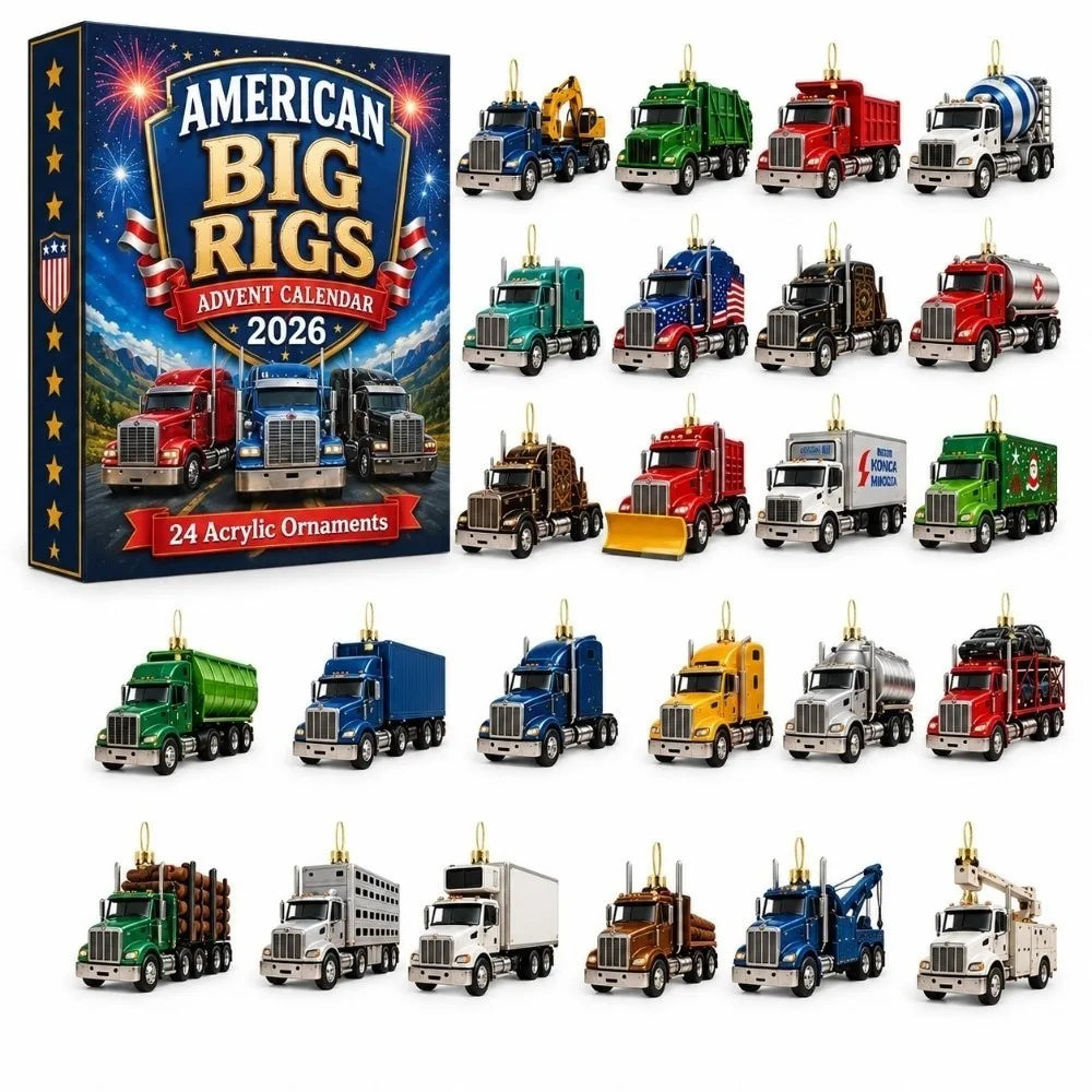 Vehicle Advent Calendar With Hanging Tree Ornaments | Christmas