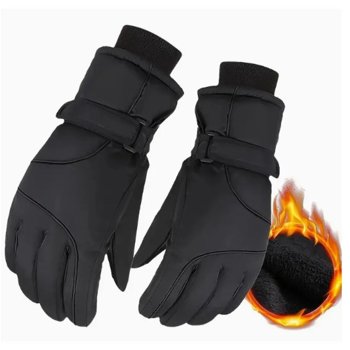 Men’s Thermal Ski Gloves With Wrist Straps | Winter