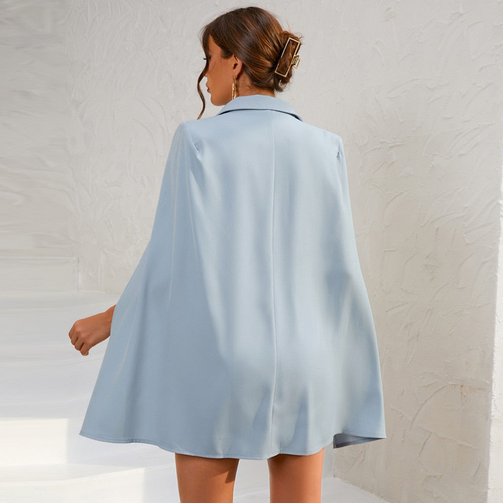Women’s Cape Blazer Formal Dress | Mini