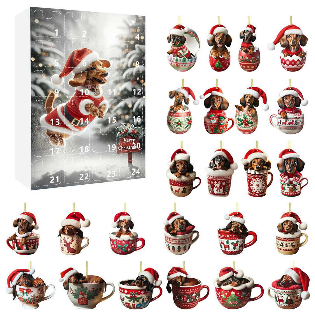 Dachshund Dog Advent Calendar 24 Days | Christmas