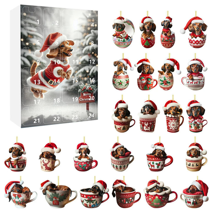 Dachshund Dog Advent Calendar 24 Days | Christmas