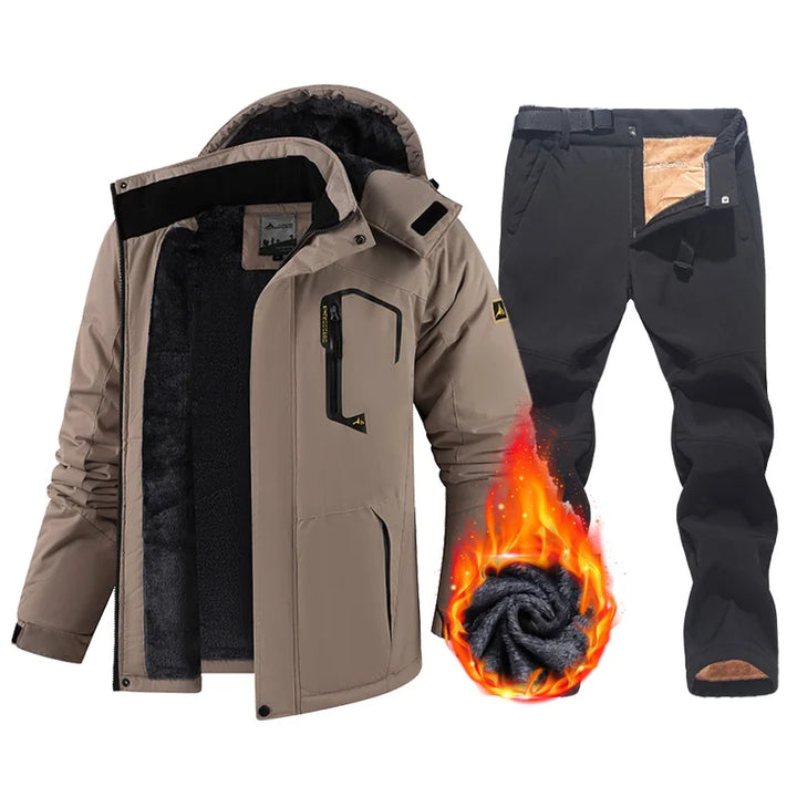 Men's Winter Hooded Snow Ski Suit Set | Thermal