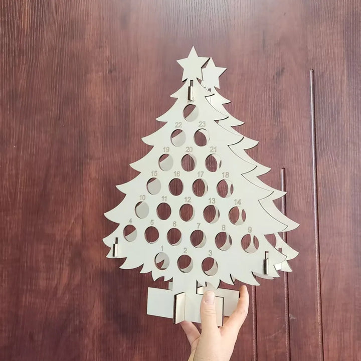 Decorative Wine Bottles Stand Advent Calendar 24 Days | Christmas