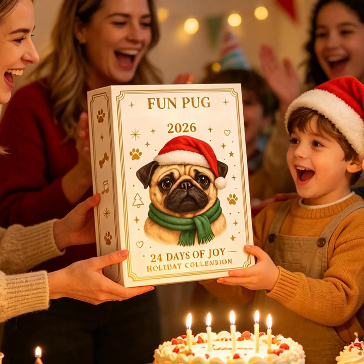 Pug Advent Calendar With Mini Figurines | Christmas