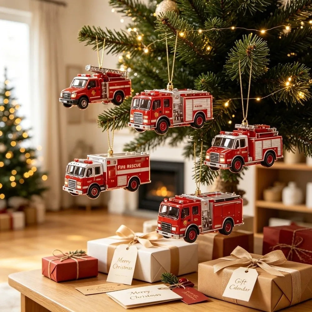 Vehicle Advent Calendar With Hanging Tree Ornaments | Christmas