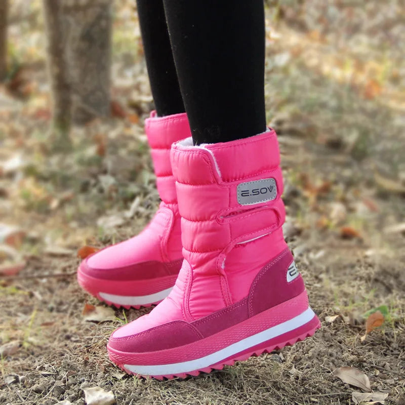 Women's Plush Winter Snow Boots | Fur