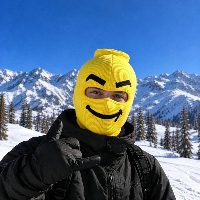 Unisex Balaclava Ski Mask With Funny Face Print | Winter