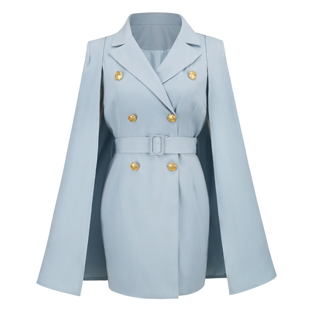 Women’s Cape Blazer Formal Dress | Mini