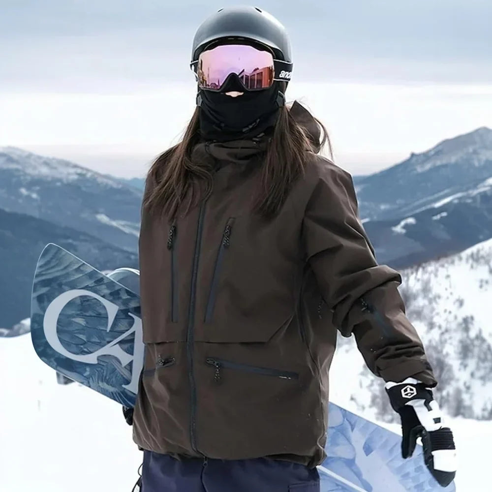 Unisex Hooded Zip Up Ski Jacket | Snowboard